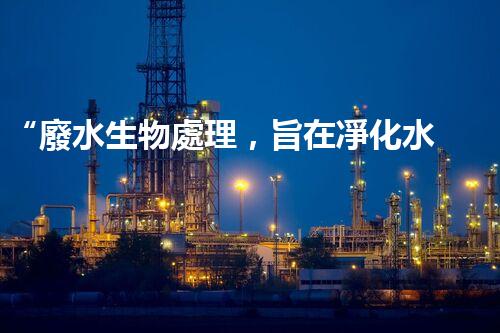 “廢水生物處理，旨在凈化水源，守護(hù)碧水藍(lán)天”
